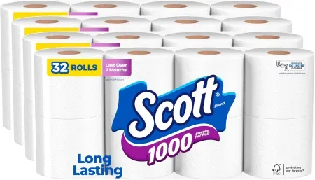 32-Rolls Scott 100 Septic-Safe 1-Ply Toilet Paper