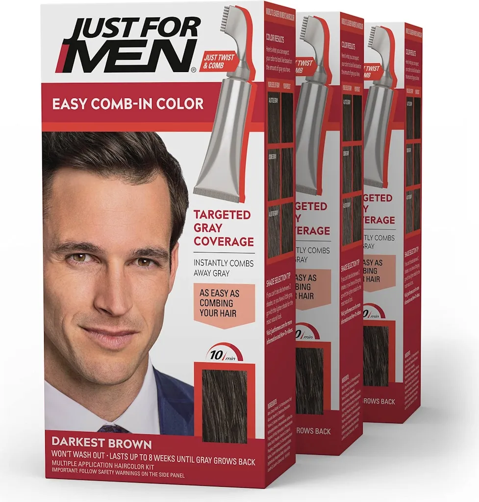 Just for Men Touch of Gray Hair Color Kit 3-Pack