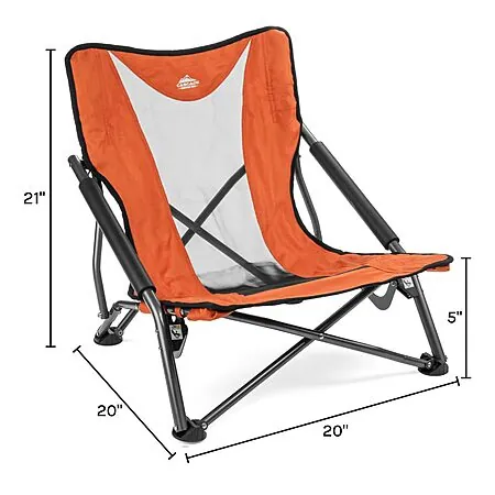Cascade Mountain Tech Folding Camp Chair w/ Carry Bag (Orange)