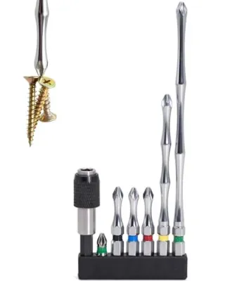 HitScrews 1"/2"/4"/6" Impact Driver PH2 Bit Set
