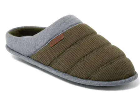Dearfoams Cozy Comfort Men's Bound Knit Clog Slippers