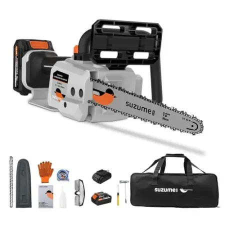 Suzume 12" 21V Cordless Chainsaw with 2 Batteries