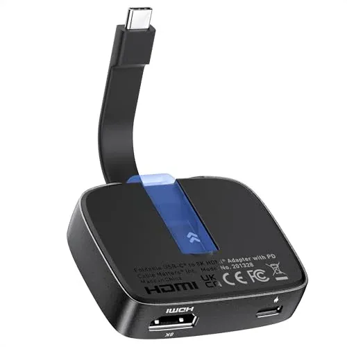 Cable Matters USB-C to 8K HDMI Adapter w/ 100W PD Passthrough Charging Support