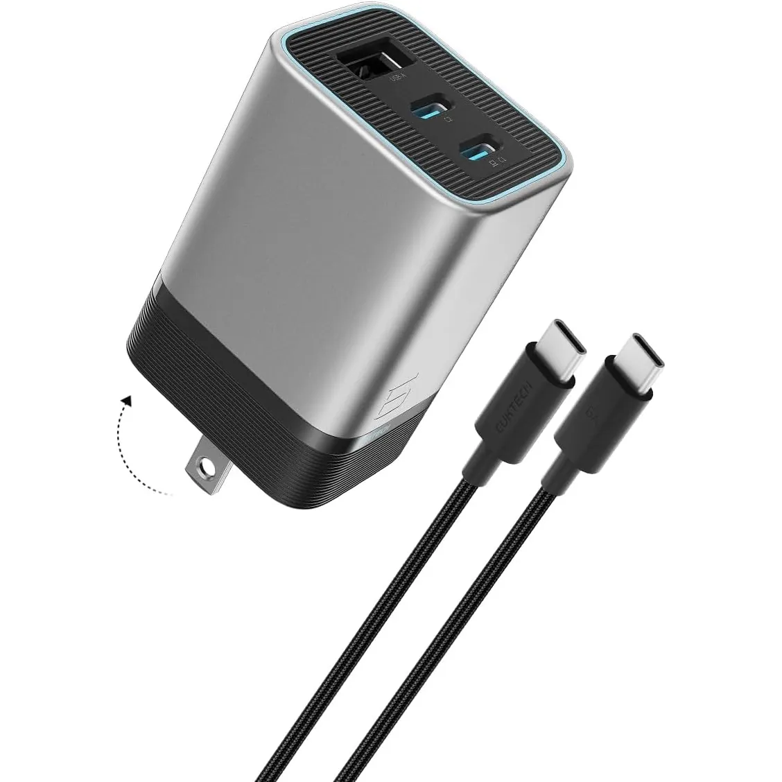 Cuktech 65W USB-C and USB GaN Charger