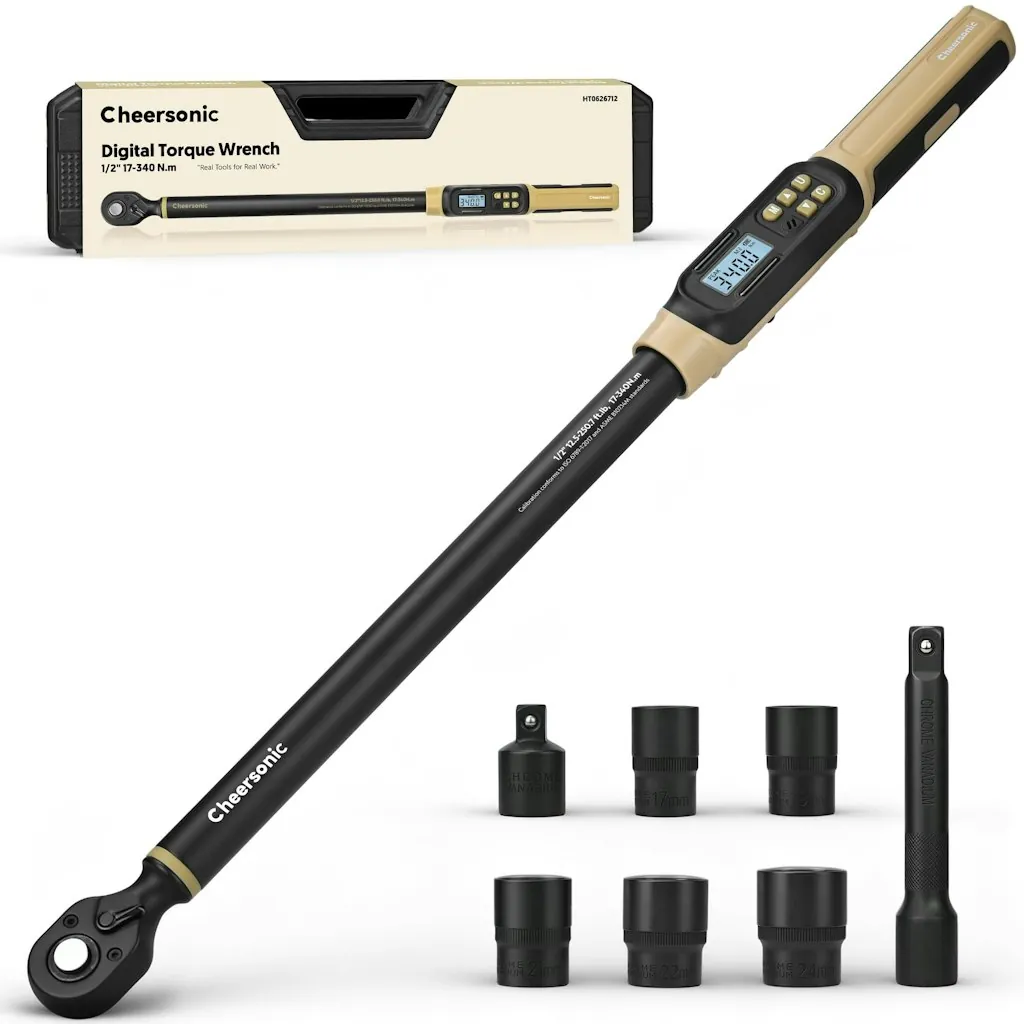 Cheersonic 1/2" Drive Digital Torque Wrench Set