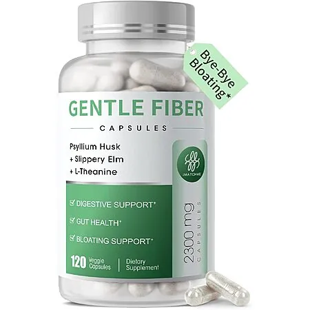 120-Ct iMATCHME Psyllium Husk & Slippery Elm Fiber Supplement Capsules