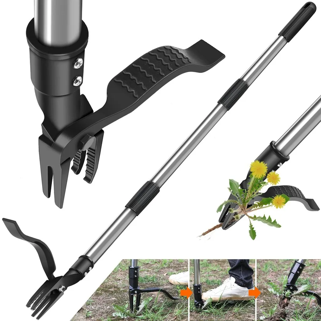 Stand Up Weed Puller Tool w/ 46" Long Handle