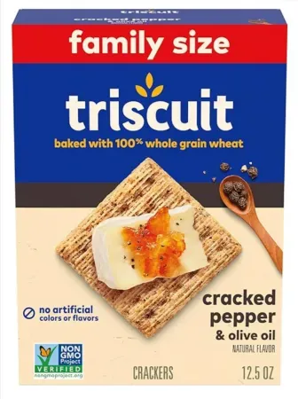 12.5oz Triscuit Pepper & Olive Oil Whole Grain Wheat Crackers