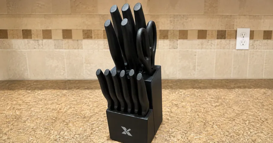 14-Piece Kitchen Knife Set in Black