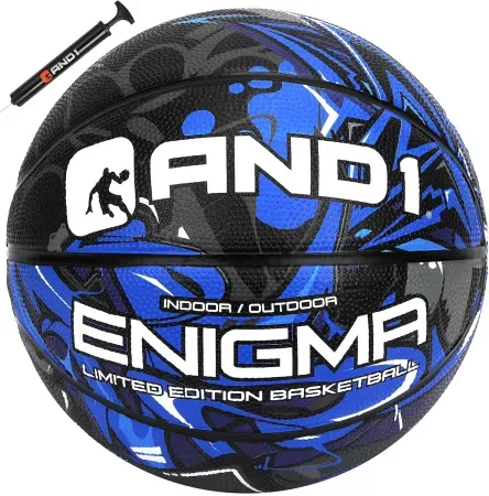 AND1 27.5" Enigma Rubber Streetball Basketball w/ 10" Pump