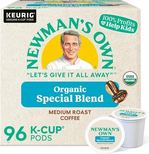 Newman's Own Organics Special Blend Keurig Single-Serve K-Cup Pods, Medium Roast Coffee, 96 Count