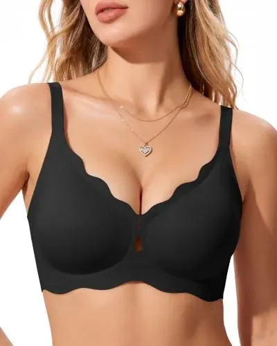 Jelly Bras Push Up Wireless Scalloped No Underwire Bra