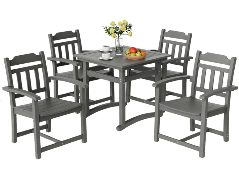 5 Piece Garden Furniture Set 1 Table