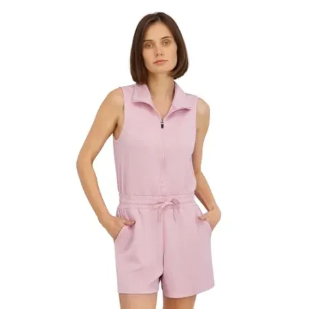 Spyder Women's Harmony Scuba Knit French Terry Sleeveless Romper