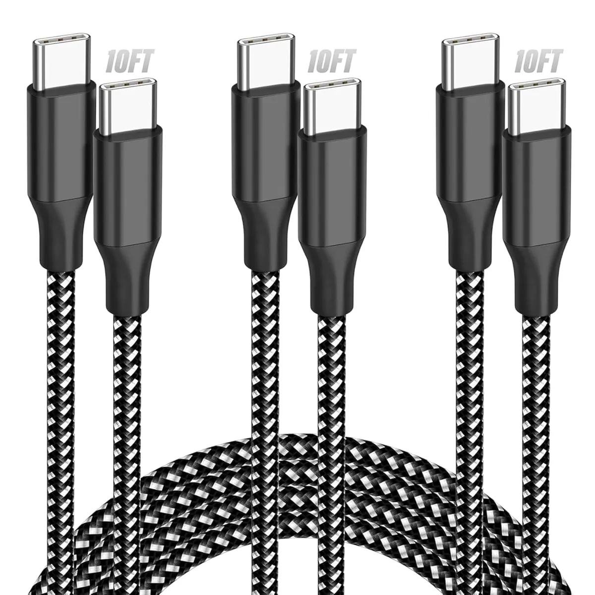 Braided USB-C Charging Cables 3-Pack