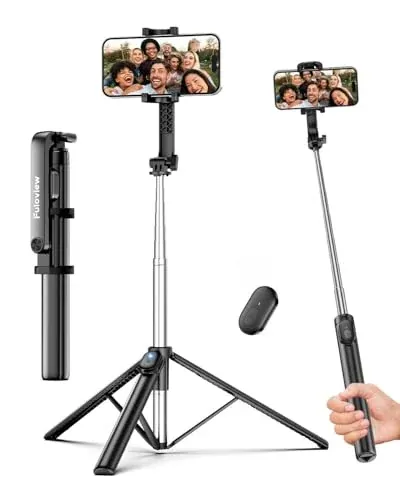 Fuloview 67” Extendable Selfie Stick Phone Tripod w/ Wireless Remote
