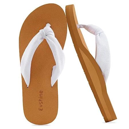 Evshine Women's Lightweight Flip Flops w/ Soft Knit Straps (Various)