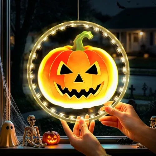 YTKIH 3-Pack Rechargeable Halloween Window Lights