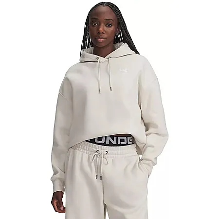 Under Armour Women's Icon Fleece Oversized Hoodie: Black $14.25, White