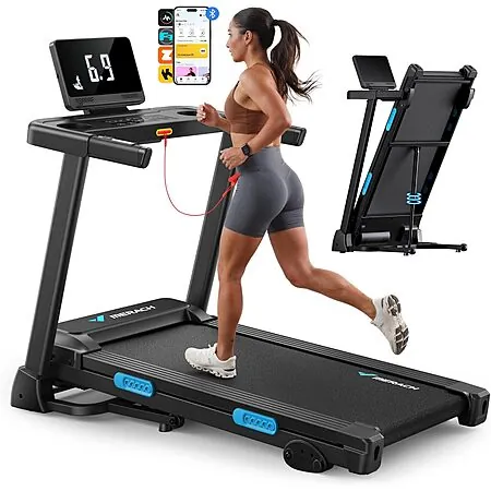 MERACH T12 Series Incline Treadmill (up to 300-Lbs, 16.5" x 42.5" Pad)