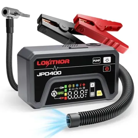 LOKITHOR JPD400 Jump Starter with Air Compressor and Deflator