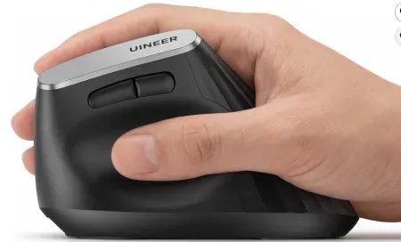 Uineer Wireless Ergonomic Vertical Mouse w/ Tri-Mode Connectivity