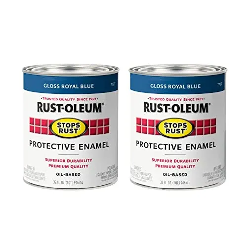 Rust-Oleum Stops Rust Brush On Protective Enamel Paint 2-Pack 12-Oz (Gloss Royal Blue)