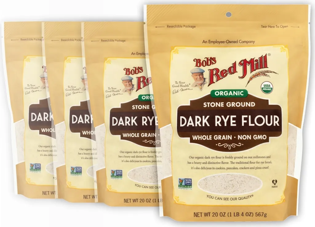 Bob's Red Mill Organic Dark Rye Flour 20-oz. Bag 4-Pack