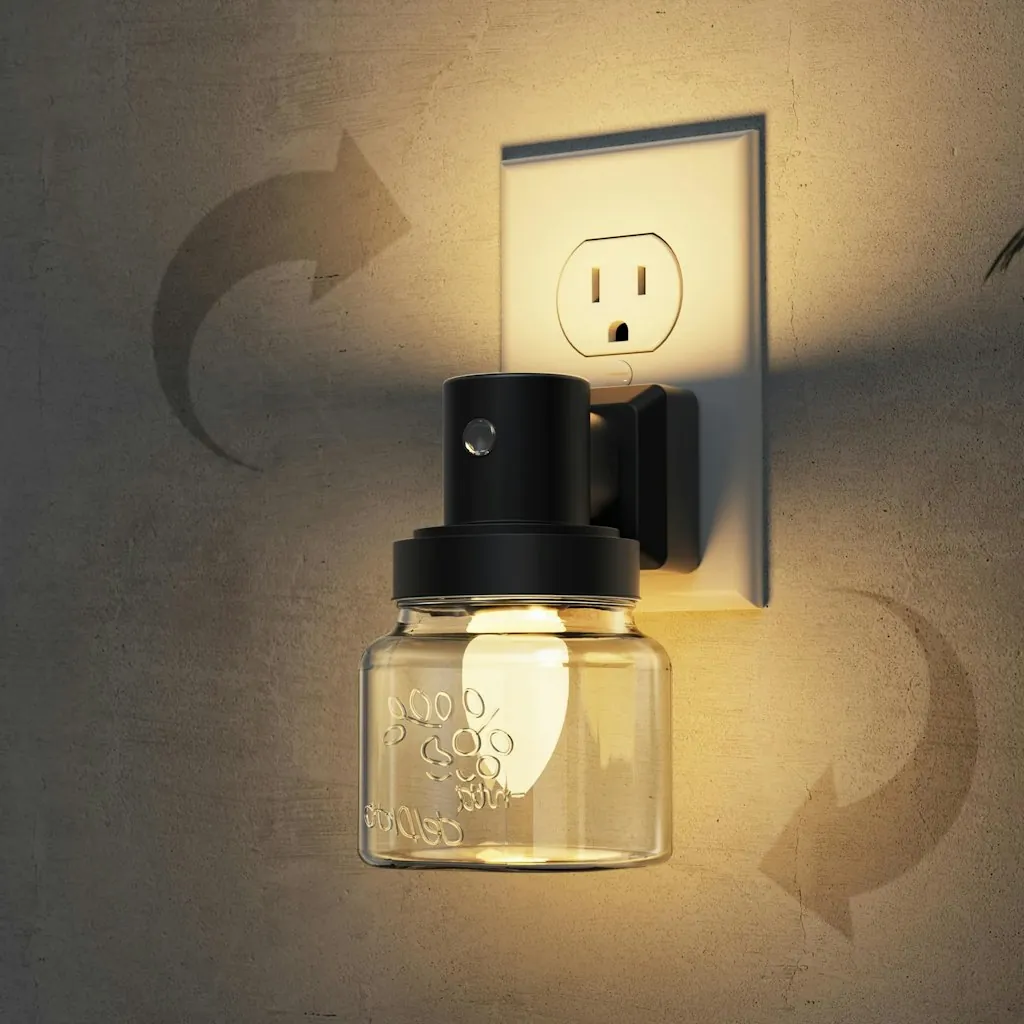 L LOHAS LED Mason Jar Night Light