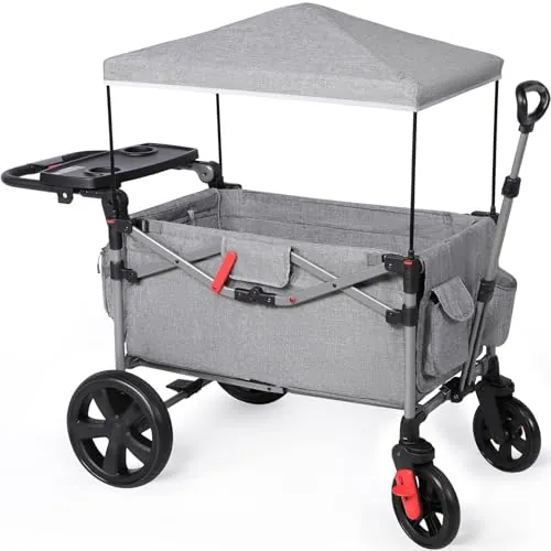 EVER ADVANCED Foldable Wagon for Two Kids & Cargo