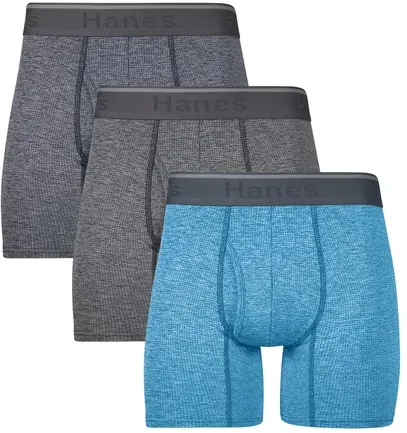 Hanes Comfort Flex Fit Stretch Mesh Boxer Briefs 3-Pack