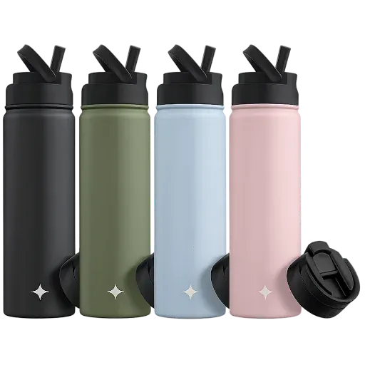 JoyJolt 22oz Triple Insulated Water Bottle 4-Pack