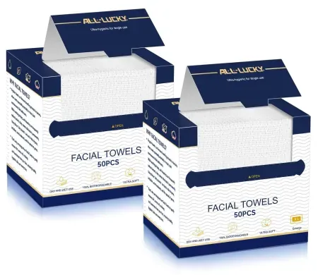 100-Count All Lucky 10" x 12" Biodegradable Disposable XL Facial Dry Towels