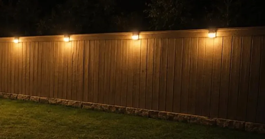 Solar Motion Sensor Lights 4-Pack in Black