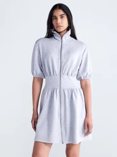 Scoop Women's and Women's Plus Scubaknit Zip Front Dress, Sizes XS-4X
