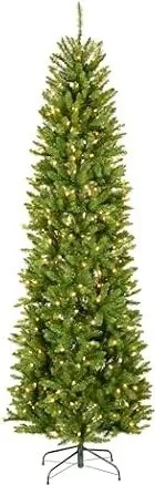 National Tree Company Kingswood Fir Slim 7.5-Foot Pre-Lit Artificial Christmas Tree