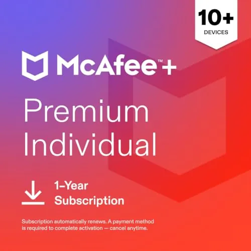 McAfee+ Premium 2027 Antivirus Software, Unlimited Devices, 1-Year Subscription + VPN