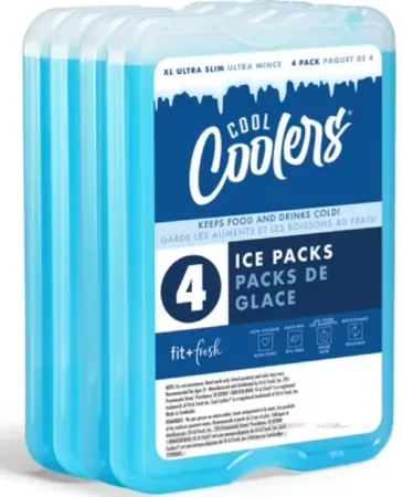 4-Pack Fit & Fresh Cool Coolers Reusable Slim XL Ice Packs