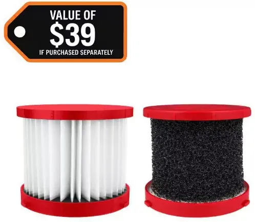 Milwaukee M18/M12 HEPA Wet/Dry Vacuum Filter, 2-Pack