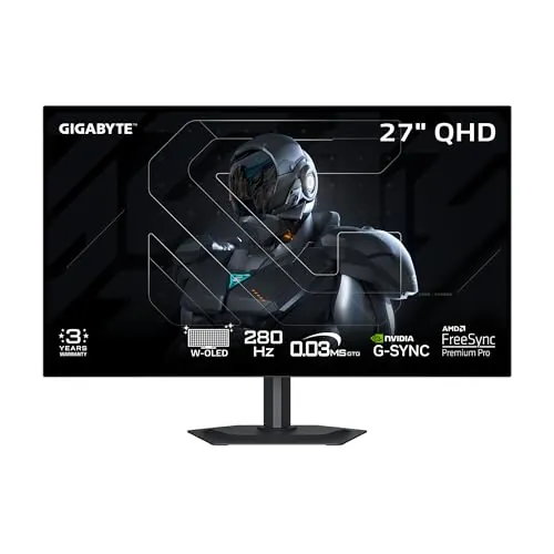 GIGABYTE - MO27Q28GR (glossy) - 27" W-OLED Gaming Monitor - QHD 2560x1440-280Hz