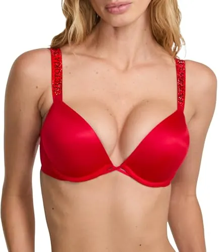 Victoria's Secret Very Sexy Bombshell Logo Shine Strap Push-Up Bra 34B