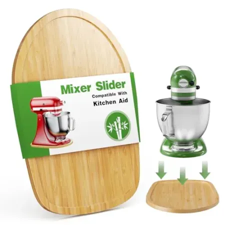 GuanQiao Bamboo Slider for KitchenAid 4.5-5 Qt Tilt Head Mixer