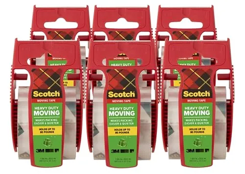 Scotch Heavy Duty Moving Packing Tape 6-Pack