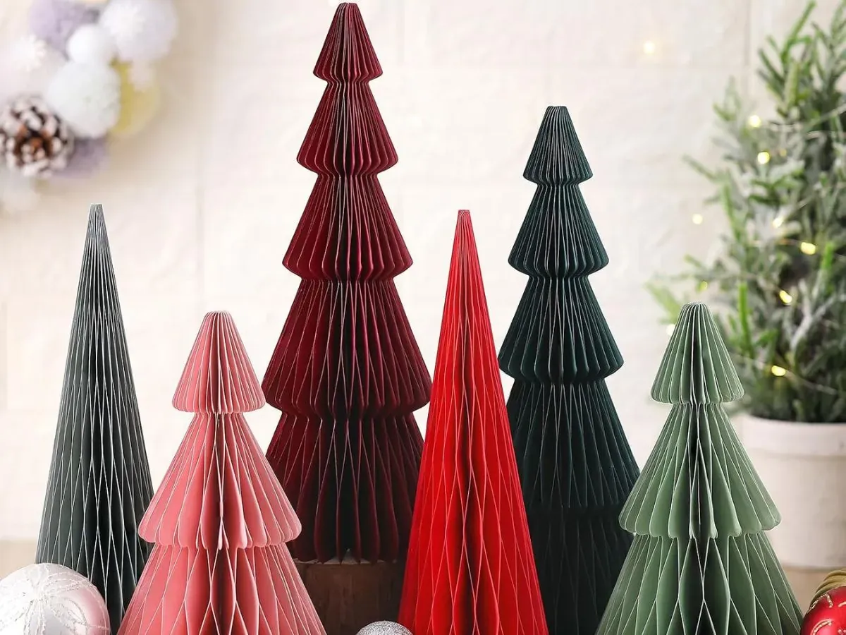 Honeycomb Paper Christmas Tree 6-Pack