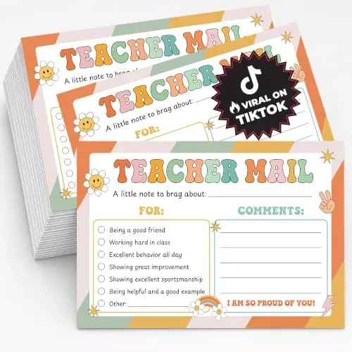 BrightenKidz Teacher Mail Notes to Parent 50-Pack