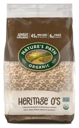 6-Pack 32oz Nature's Path Organic Heritage O's Cereal