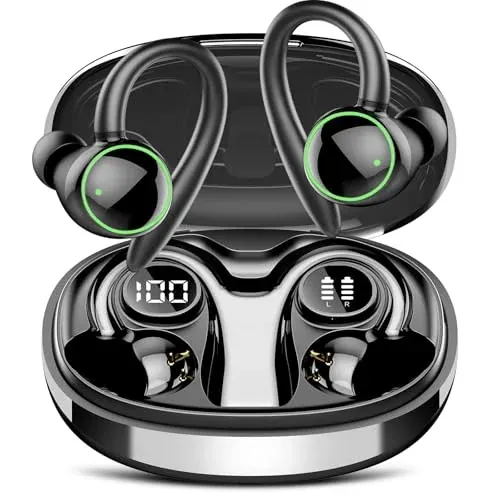 Wireless Earbuds Bluetooth 5.4 Sport Over Ear with ENC Mic