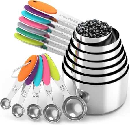 Nesting Stainless Steel Measuring Cups & Spoons Set