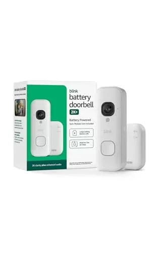 Blink Battery Doorbell 2K+ with Basic AI Annual Plan (White)