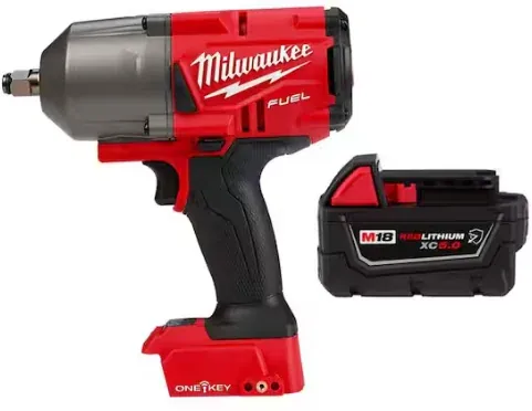 Milwaukee M18 FUEL ONE-KEY 18V 1/2 in. Impact Wrench with 5.0 Ah Battery
